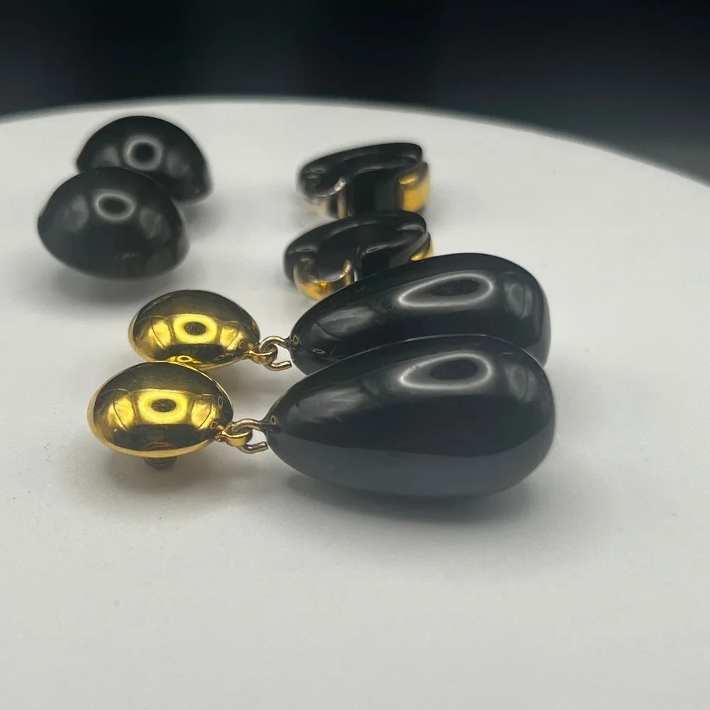 Retro '80s/'90s Statement Earrings – Lot of 3‎